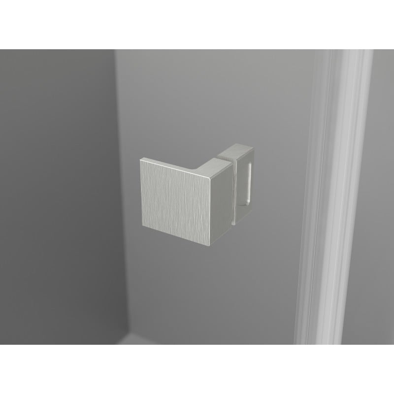 Mexen Lunar L Duo porta doccia a battente 140 cm, trasparente, nichel spazzolato - 834DL-140-000-97-00