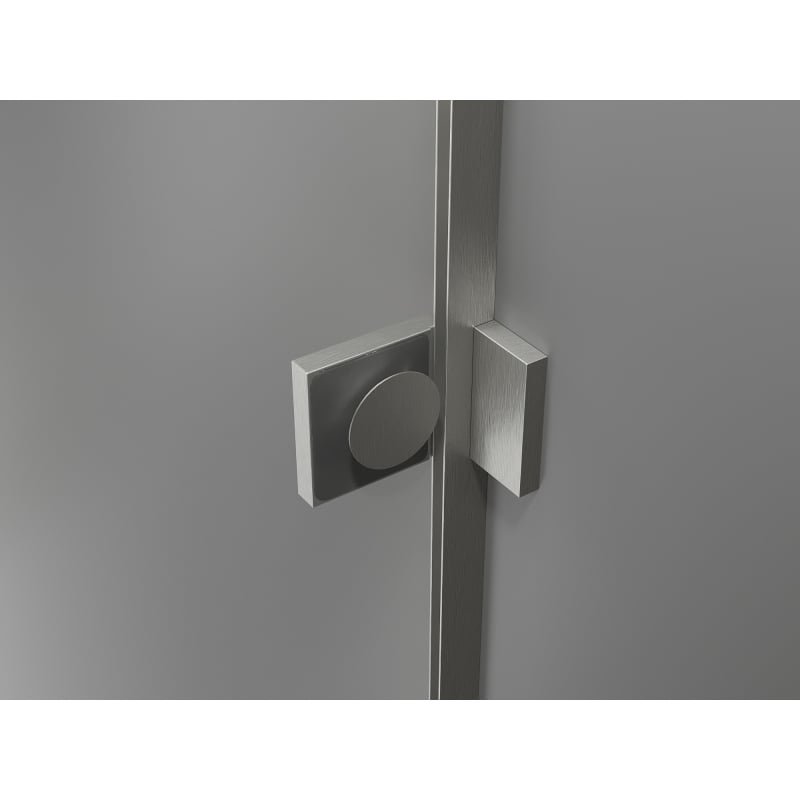Mexen Lunar L Duo dušiukse hingedega 150 cm, läbipaistev, harjatud nikkel - 834DL-150-000-97-00