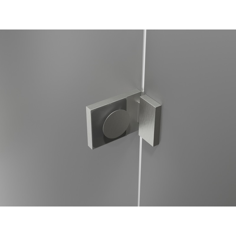 Mexen Lunar L Duo portes de douche pivotantes 190 cm, transparentes, nickel brossé - 834DL-190-000-97-00