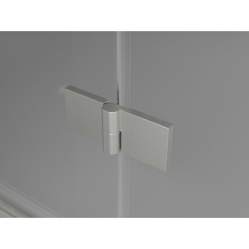 Mexen Lunar L Duo puertas de ducha abatibles 190 cm, transparente, níquel cepillado - 834DL-190-000-97-00