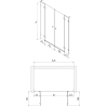 Mexen Lunar L Duo hinged duššiuksed 200 cm, läbipaistev, harjatud nikkel - 834DL-200-000-97-00