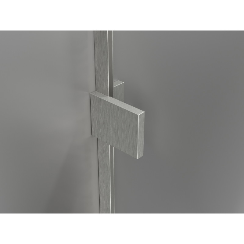 Mexen Lunar L Duo hinged duššiuksed 200 cm, läbipaistev, harjatud nikkel - 834DL-200-000-97-00