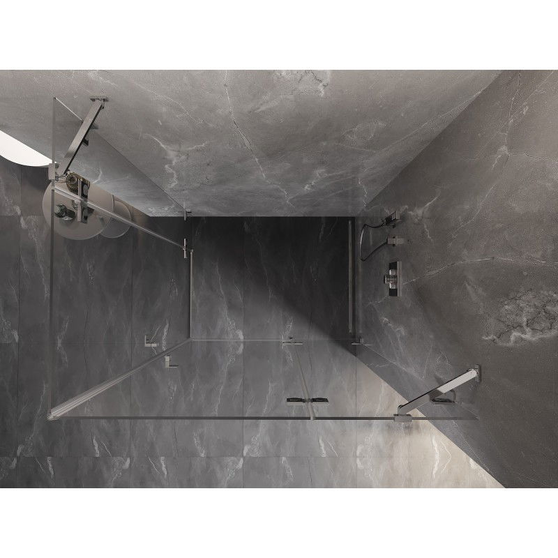 Mexen Lunar Duo suihkukoppi, oikealle avattava, 115 x 105 cm, kirkas, kromi - 834-115P-105L-01-00