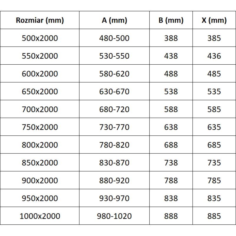 Mexen Exo-B porta doccia a battente 80 cm, trasparente, cromo - 817-080-000-01-00