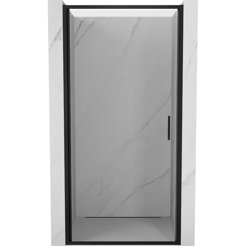 Mexen Exo drzwi prysznicowe uchylne 50 cm, transparent, czarne - 817-050-000-70-00