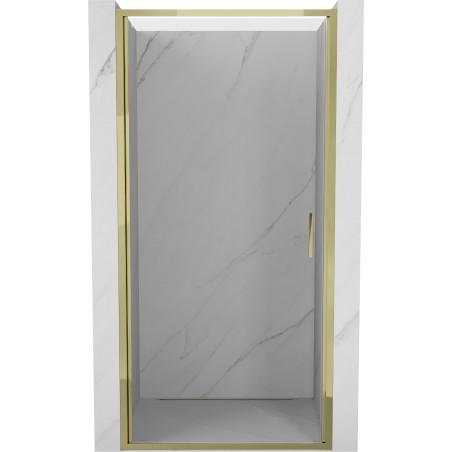 Mexen Exo-B Πόρτες ντουζιέρας με ανοιγόμενο φύλλο 50 cm, διαφανές, χρυσό