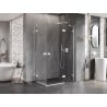 Mexen Lunar Duo right-hinged shower cabin 100 x 80 cm, transparent, white - 834-100P-080L-20-00
