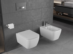 Mexen Stella miska wc Rimless z deską wolnoopadającą slim, duroplast, biała połysk - 30680900