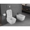 Mexen Stella Rimless WC Bowl with Soft-Close Slim Seat, Duroplast, Glossy White - 30680900