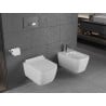 Mexen Stella rimless WC bowl with a soft-close slim seat, duroplast, glossy white - 30680800