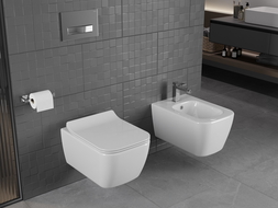 Mexen Stella miska wc Rimless z deską wolnoopadającą slim, duroplast, biała połysk - 30680800