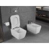 Mexen Stella rimless WC bowl with a soft-close slim seat, duroplast, glossy white - 30680800
