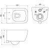 Mexen Stella WC-Schüssel Rimless mit Slim-Toilettensitz, Duroplast, weiß glänzend - 30680800
