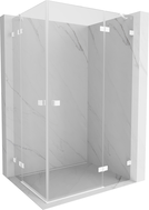 Mexen Lunar Duo desna vrata tuš kabina, 110 x 105 cm, prozirna, bijela - 834-110P-105L-20-00