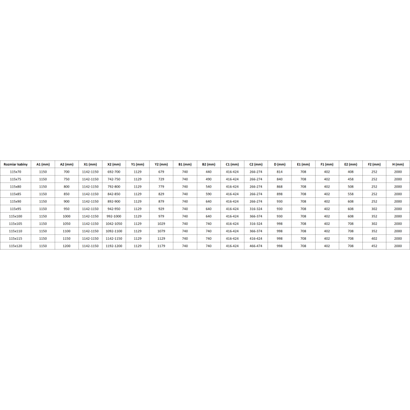 Mexen Lunar Duo kabina prysznicowa uchylna prawa 115 x 100 cm, transparent, biała - 834-115P-100L-20-00