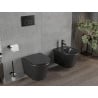 Mexen Rico WC-Becken Rimless mit absenkbarem Slim-Sitz, Duroplast, Schwarz Matt - 30721085