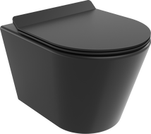Mexen Rico taza WC Rimless con asiento de cierre suave slim, duroplast, negro mate - 30720185