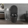 Mexen Rico inodoro suspendido Rimless con asiento de cierre suave slim, duroplast, negro mate - 30720185
