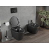 Mexen Rico Rimless wc-pot met langzaam vallende dunne zitting, duroplast, mat zwart - 30720185
