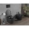 Mexen Rico wc-skål Rimless med soft-close tunn sits, duroplast, svart matt - 30720185