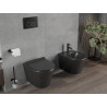Mexen Rico inodoro suspendido Rimless con asiento de cierre suave slim, duroplast, negro mate - 30720185