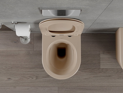 Mexen Rico cuvette WC Rimless avec abattant à descente lente slim, duroplast, cappuccino mat - 30724064