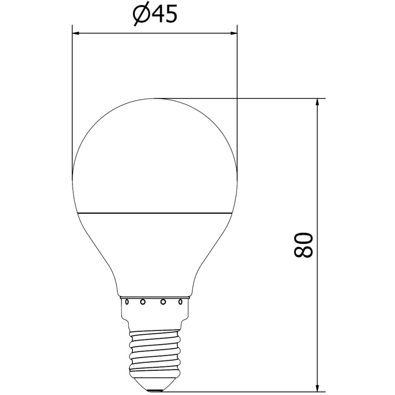 Mexen Nova Bombilla LED E14, G45, 6W, Neutra - 4000K, 630 lm - L101-E14-0640-01