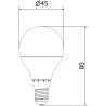 Mexen Nova Bombilla LED E14, G45, 6W, Neutra - 4000K, 630 lm - L101-E14-0640-01