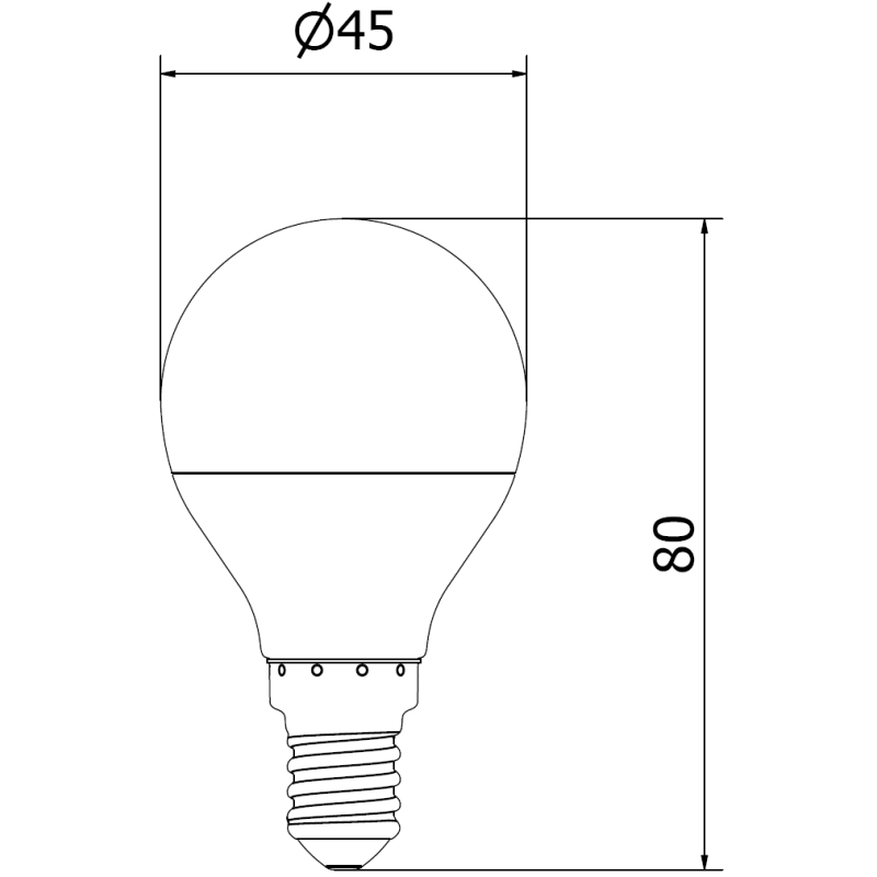 Mexen Nova LED Lamp E14, G45, 7W, Warm - 3000K, 735 lm - L101-E14-0730-01