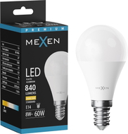 Mexen Nova LED-pirn E14, G45, 8W, Soe - 3000K, 840 lm - L101-E14-0830-01
