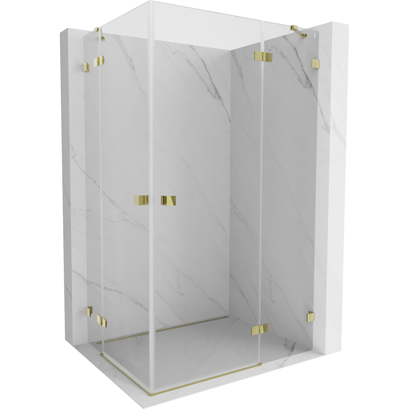Mexen Lunar Duo Shower Cabin Right Swing Door 105 x 95 cm, Transparent, Gold - 834-105P-095L-50-00