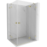 Mexen Lunar Duo right-hand hinged shower cabin 110 x 100 cm, transparent, gold - 834-110P-100L-50-00