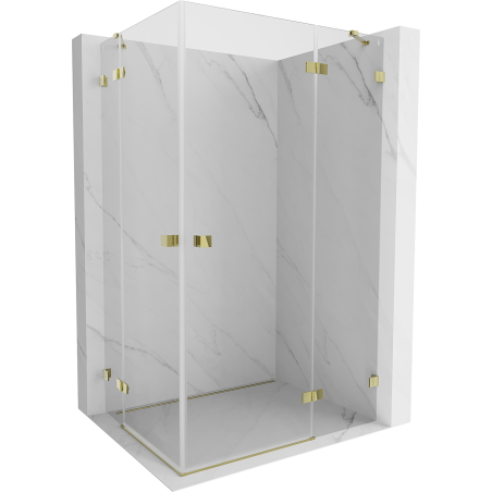Mexen Lunar Duo right hinged shower cabin 120 x 90 cm, transparent, gold - 834-120P-090L-50-00