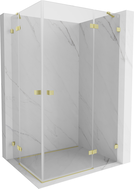 Mexen Lunar Duo tuš kabina s okretnim vratima, desna 100 x 80 cm, prozirna, zlatno brušena - 834-100P-080L-55-00
