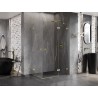 Mexen Lunar Duo dušiukabiin, hinged paremal, 105 x 85 cm, läbipaistev, harjatud kuldne - 834-105P-085L-55-00