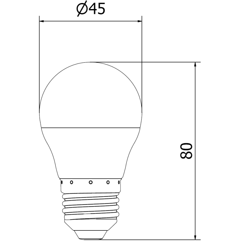 Mexen Nova LED-lamp E27, G45, 6W, Neutraal - 4000K, 630 lm - L101-E27-0640-01