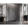 Mexen Lunar Duo dušikabiin, parempoolne, 110 x 100 cm, läbipaistev, harjatud kuldne - 834-110P-100L-55-00