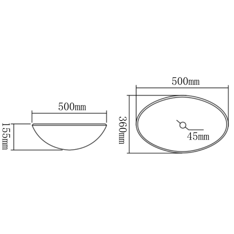 Mexen Goa glass countertop basin 50 x 36 cm, black - 24085070