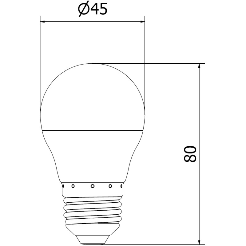 Mexen Nova Bombilla LED E27, G45, 7W, Neutra - 4000K, 735 lm - L101-E27-0740-01