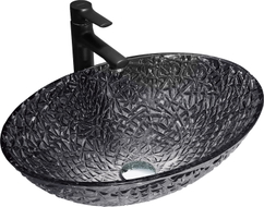 Mexen Goa glass countertop sink 50 x 36 cm, black - 24085070