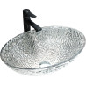 Mexen Goa lavabo de vidrio de sobre encimera 50 x 36 cm, transparente - 24085000