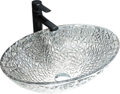 Mexen Goa stakleni nadgradni umivaonik 50 x 36 cm, proziran - 24085000