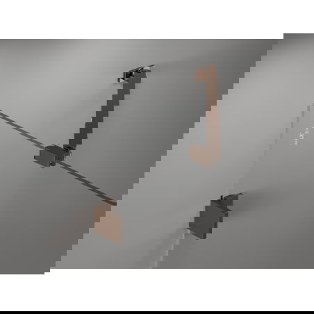 Mexen Lunar Duo cabina de ducha abatible derecha 75 x 70 cm, transparente, oro rosa - 834-075P-070L-60-00