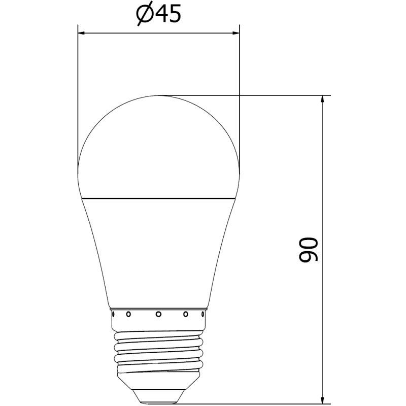 Mexen Nova Ampoule LED E27, G45, 9W, Chaude - 3000K, 945 lm - L101-E27-0930-01