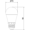 Mexen Nova Ampoule LED E27, G45, 9W, Chaude - 3000K, 945 lm - L101-E27-0930-01