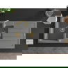 Mexen Andres évier en granit 1,5 bac avec égouttoir 1000 x 500 mm, gris, siphon doré - 6515101510-71-G