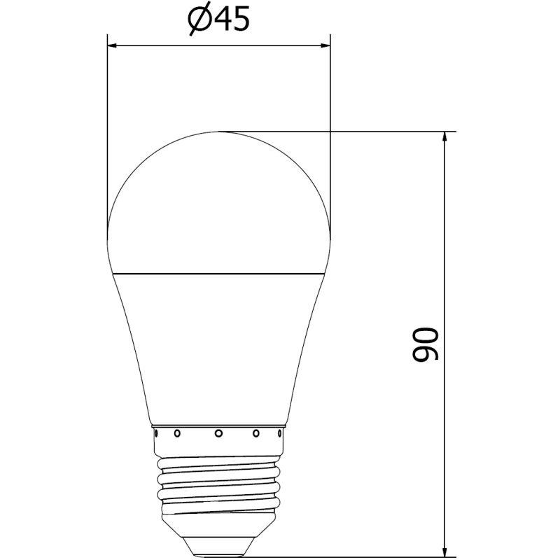 Mexen Nova LED-lamp E27, G45, 10W, Neutraal - 4000K, 1055 lm - L101-E27-1040-01