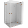 Mexen Lunar Duo shower cabin right-hinged 120 x 75 cm, transparent, rose gold - 834-120P-075L-60-00