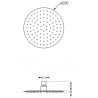 Mexen Slim deszczownica 20 cm, chrom - 79220-00