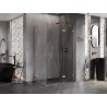 Mexen Lunar Duo dušiõnurk, parempoolne 100 x 75 cm, läbipaistev, harjatud vask - 834-100P-075L-65-00